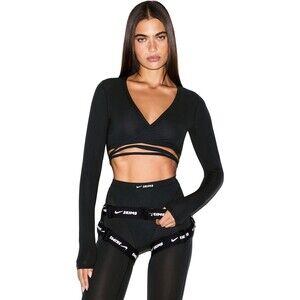 New Nike Skims Weightless Wrap top XS obsidian New with tags Authentic